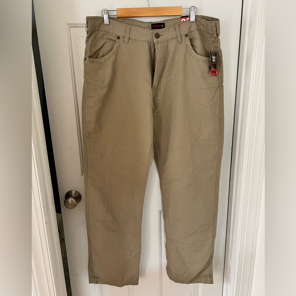 Men’s wolverine NWT concrete washed work cargo pants 38 waist boot cut